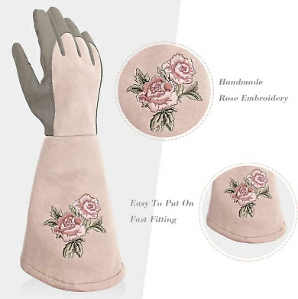 Intra-FIT Rose Embroidery Pruning Gloves
